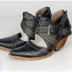 Ariat Boots Women's Dixon Rock N Roll Studded  Buckle Leather Western Size 7B